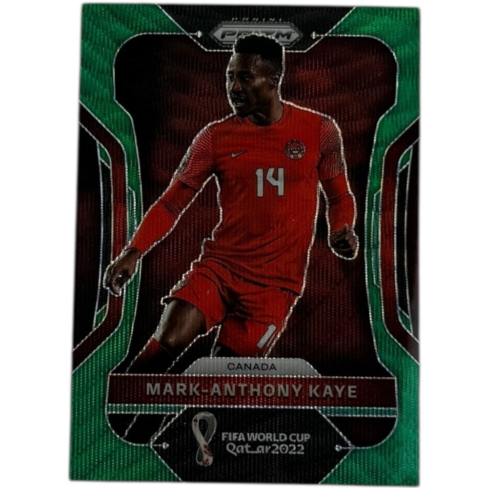 2022 Panini Prizm Fifa World Cup Qatar Soccer‎ Mark Anthony Kaye Green Wave #51